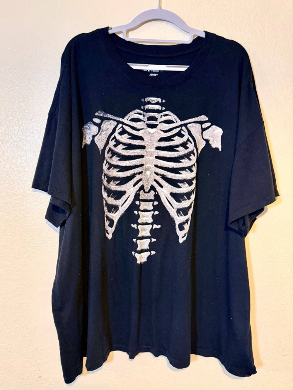 Torrid Oversized Black Skeleton Graphic Tee